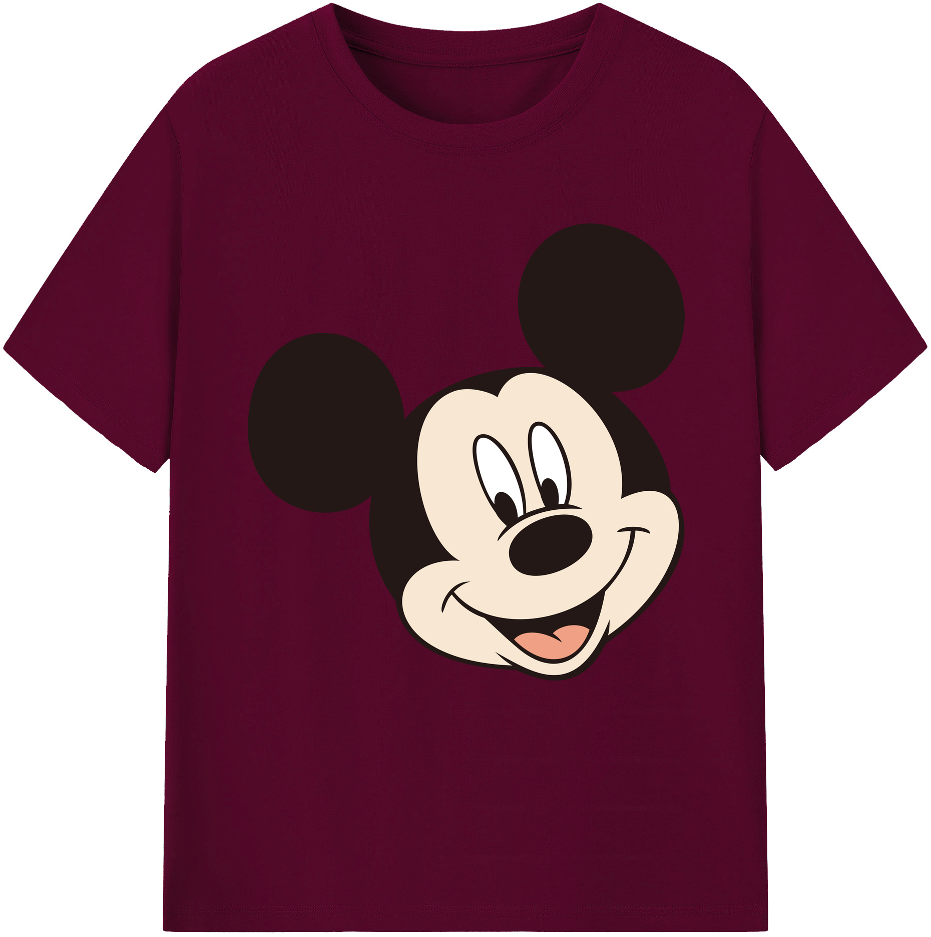 （画像用） ミッキーマウス Mickey Mouse レディースカジュアルプリントTシャツ（綿100％）